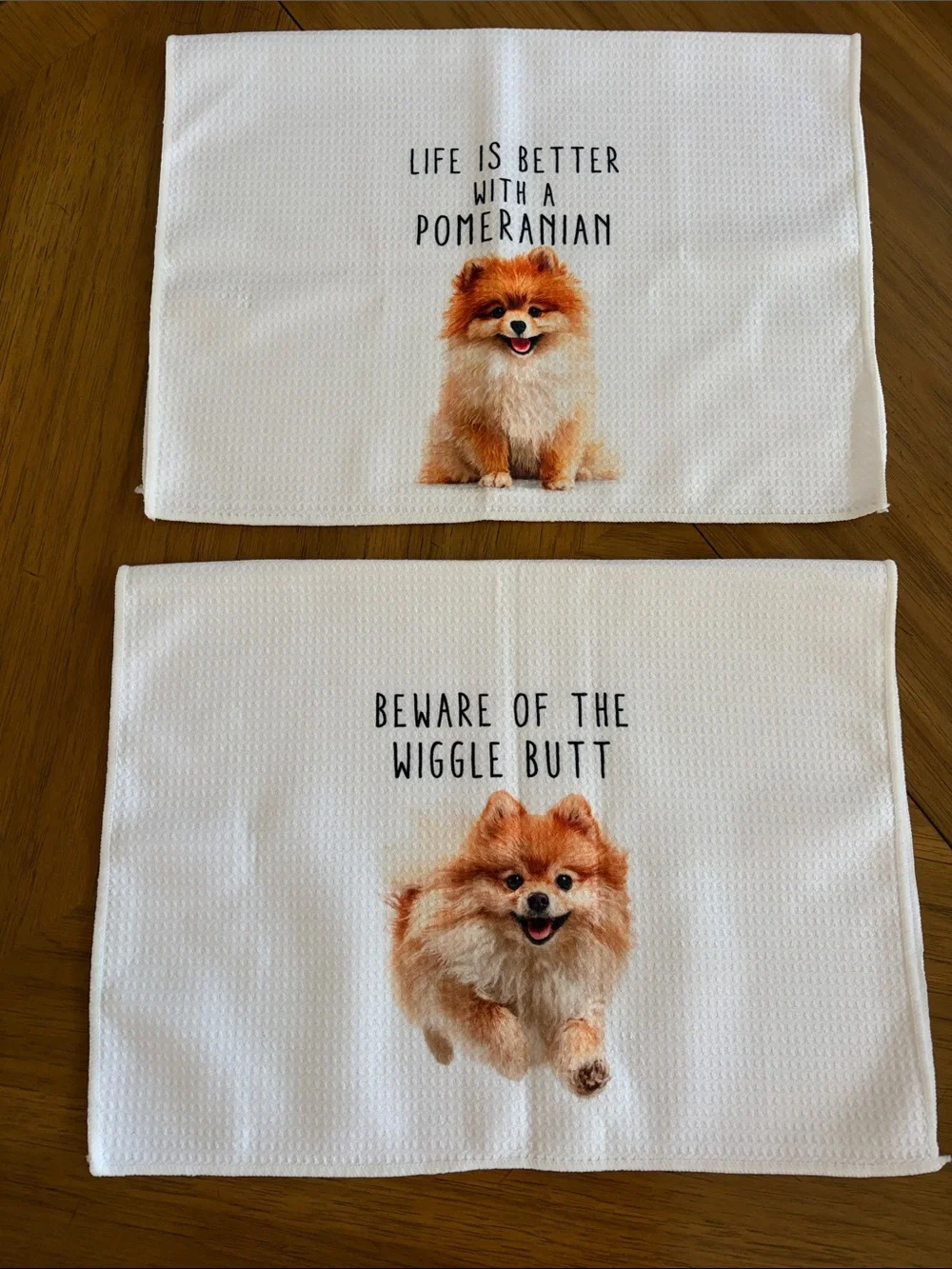 Pomeranian Kitchen Towels Set of 4. NWOT!